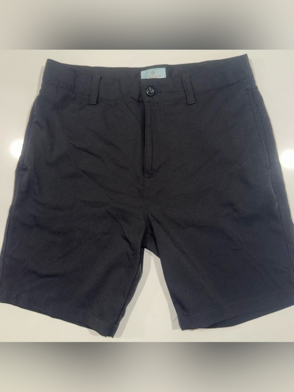 Class Club Black Flat-Front Men’s Shorts